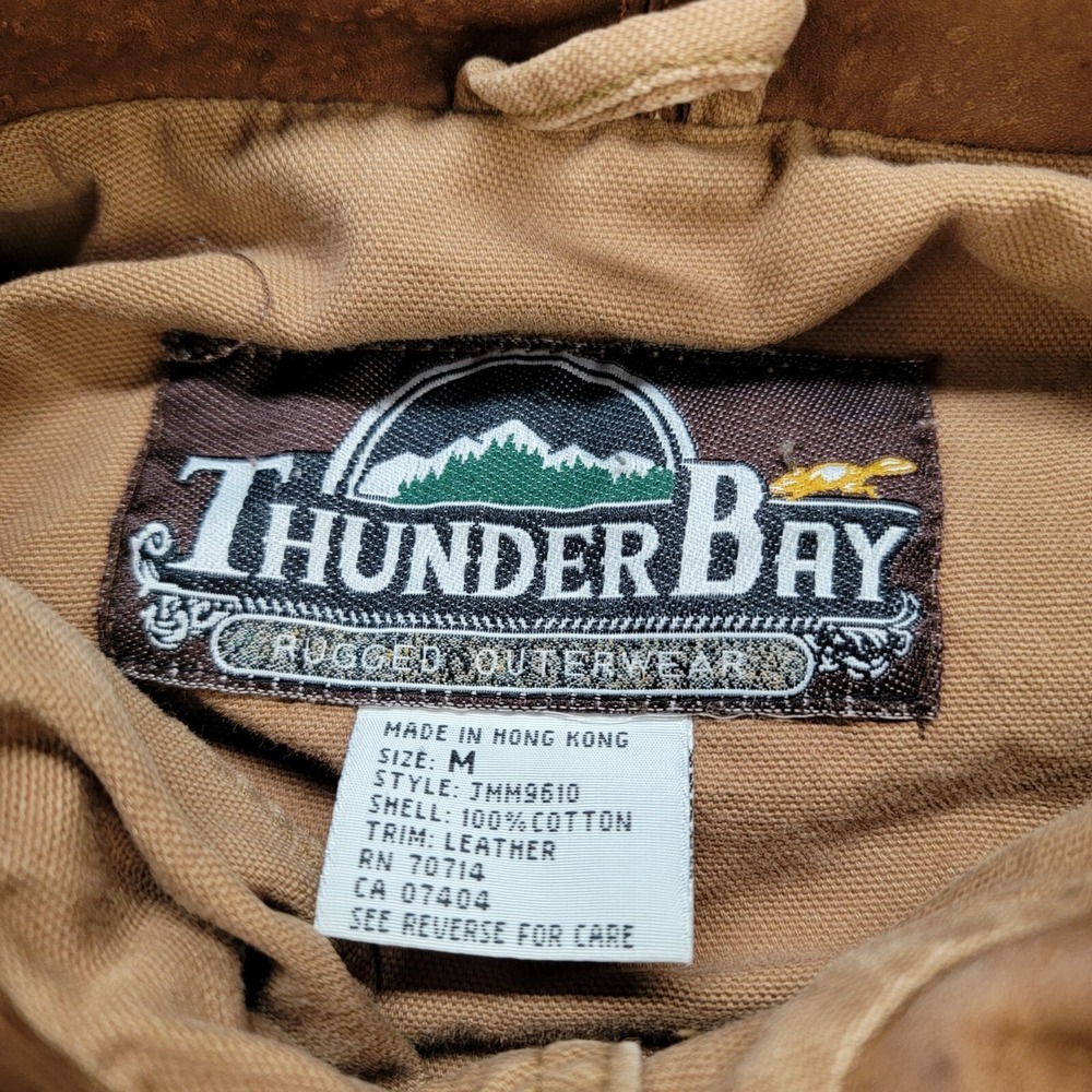 Thunder Bay Jacket Mens M Brown Chore Barn Coat Corduroy Collar Workwear Vintage - Picture 2 of 15